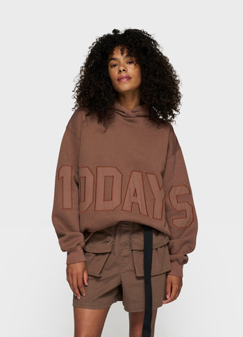 statement logo hoodie | truffle