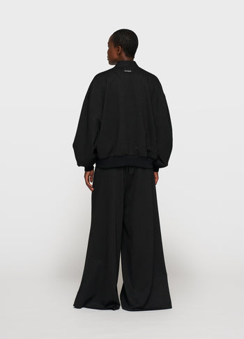 super wide pants pinstripe | black