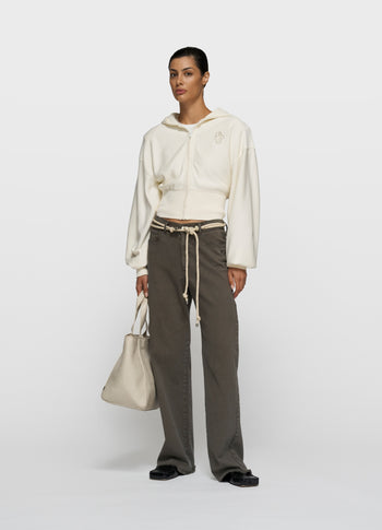 ballet zip hoodie | pearl