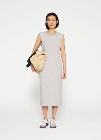 easy sleeveless dress | light grey melee