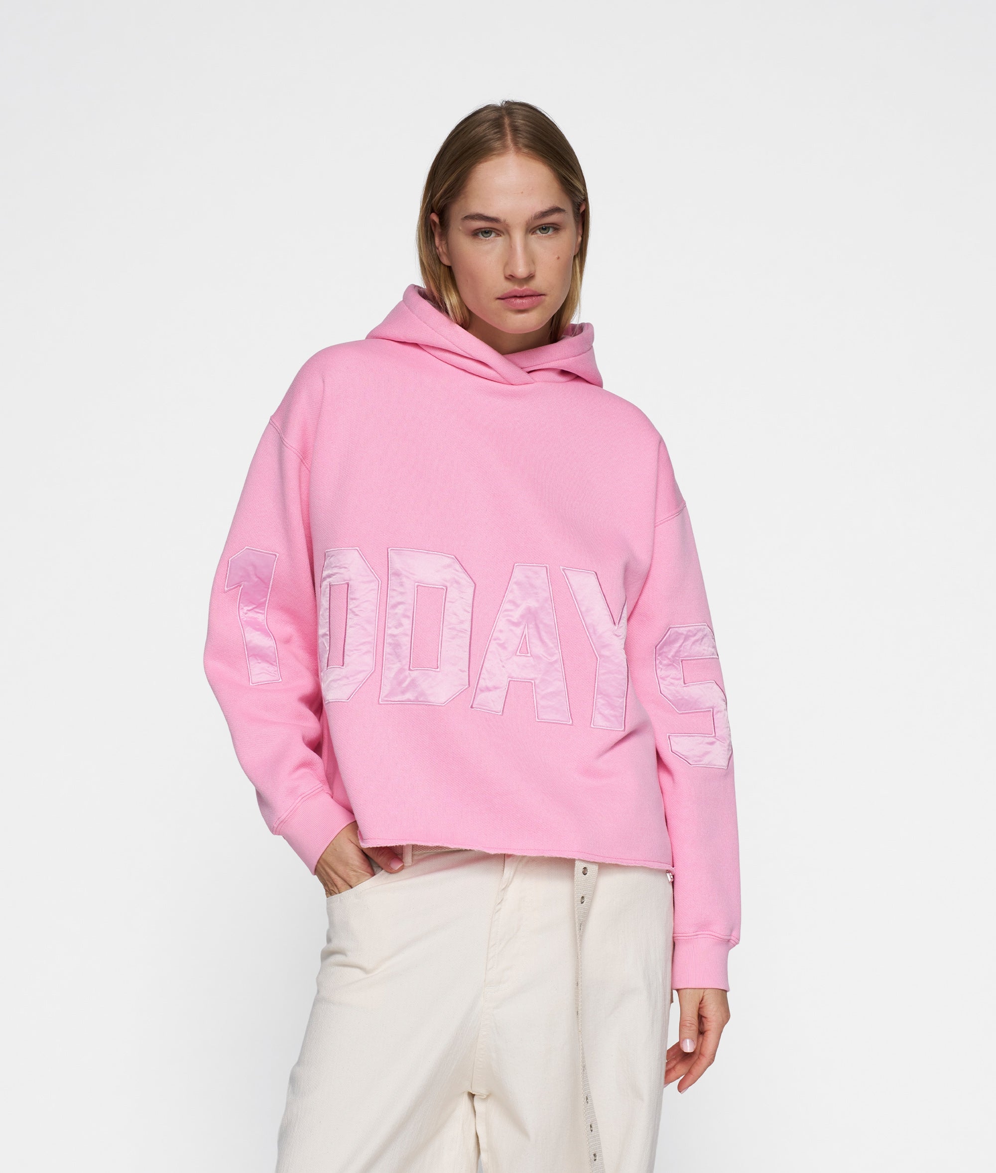 statement logo hoodie | pink | 10DAYS | Official Online Store