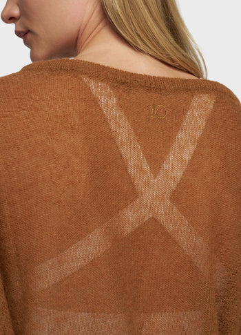 thin knit sweater | suede