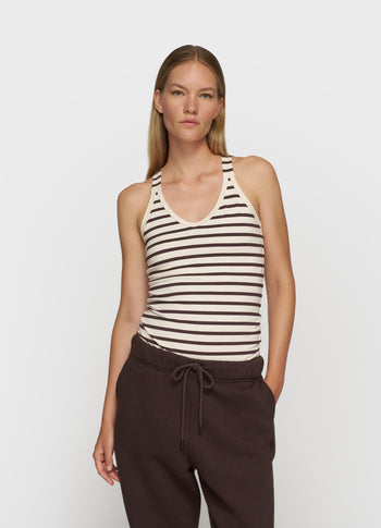 wrapper stripes | ecru/wine