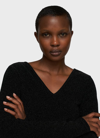 ballet top sparkle | black