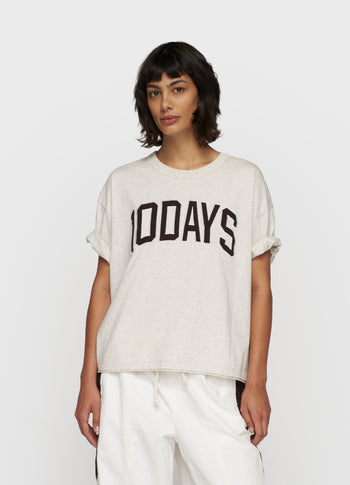 baseball tee 10DAYS | soft white melee