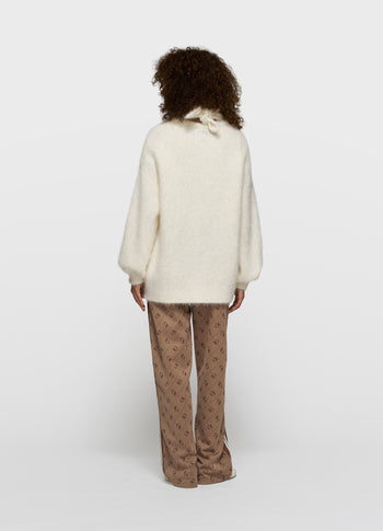 statement knit sweater | ecru