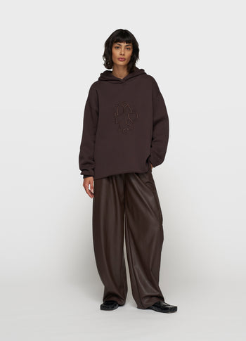 statement hoodie embro | deep wine