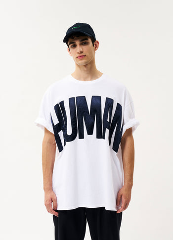 Human heavy jersey tee | white