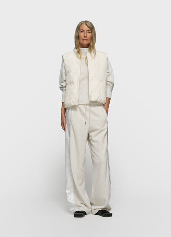 padded vest monogram | pearl