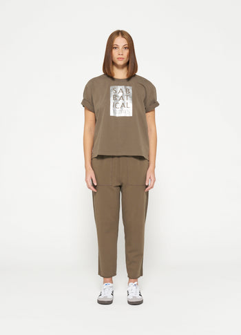 side panel jogger | dark moss