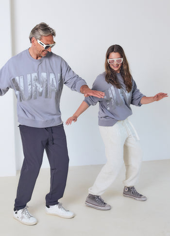 human fleece sweater | la blue