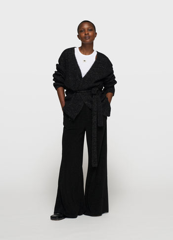 short cardigan sparkle | black