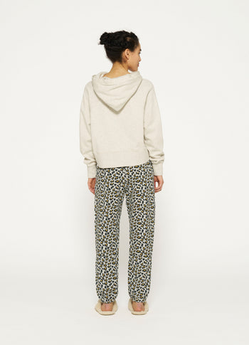 cropped jogger leopard | light grey melee