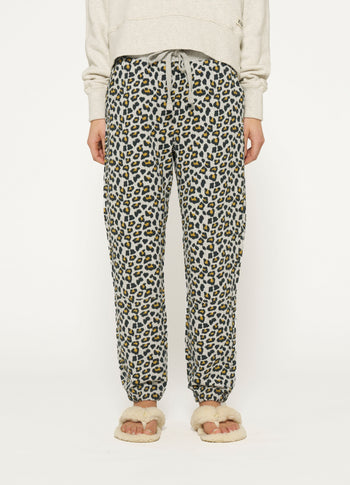 cropped jogger leopard | light grey melee