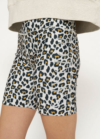 cycling shorts leopard | bone