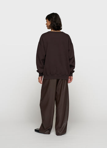 statement sweater logo | deep wine