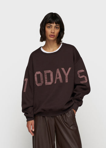 statement sweater logo | deep wine