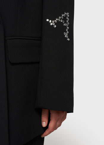 statement blazer strass | black