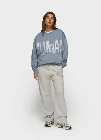 human fleece sweater | la blue