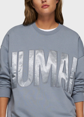 human fleece sweater | la blue