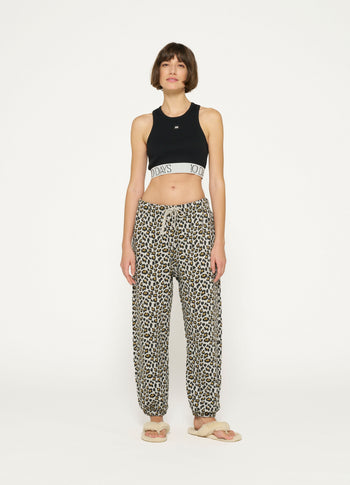 Bar jogger leopard | light grey melee