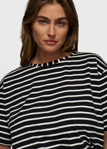 THE TEE STRIPES | black/white
