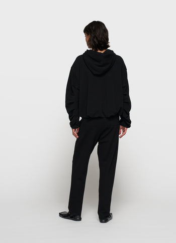 pleated belt jogger punto | black