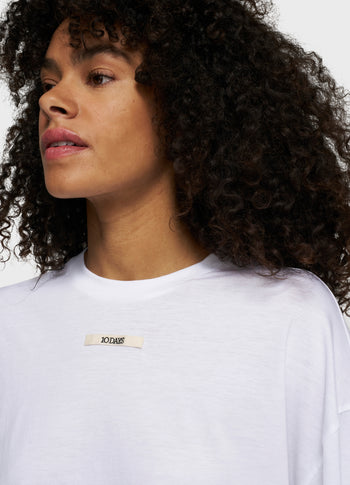 oversized tee jersey | optic white