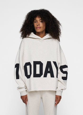 THE STATEMENT LOGO HOODIE | soft white melee