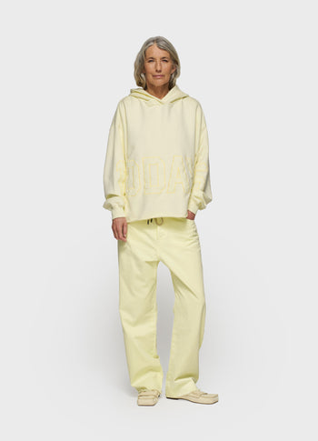 statement logo hoodie | pastel yellow