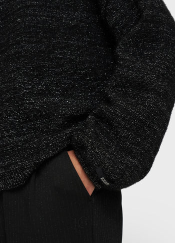 knit sweater sparkle | black