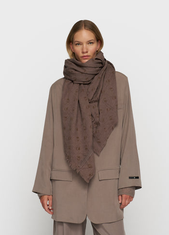 scarf boiled wool | moonrock