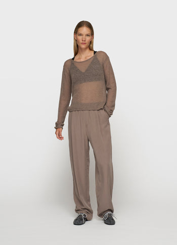 slim knit sweater | moonrock