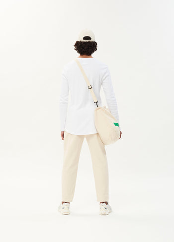 Alex rib jersey tee | white