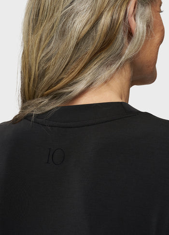 soft scuba tee dress | black