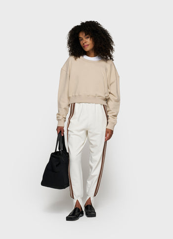 cropped sweater gathering | light earth