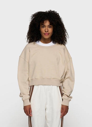 cropped sweater gathering | light earth