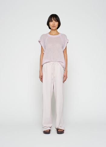 pants washed jersey | pale lilac