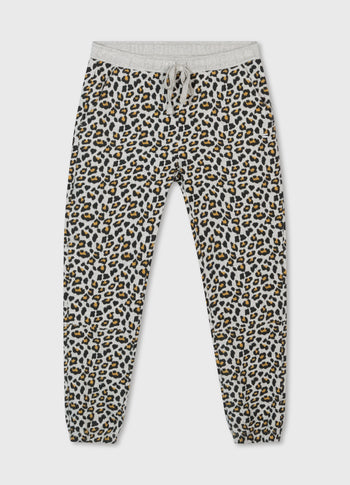 cropped jogger leopard | light grey melee