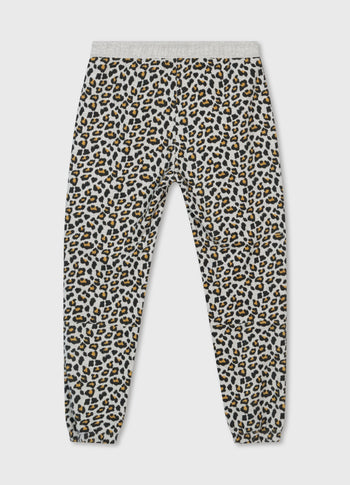 cropped jogger leopard | light grey melee