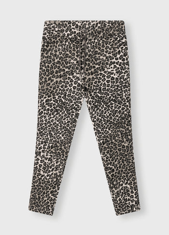 cropped jogger leopard | soft white melee