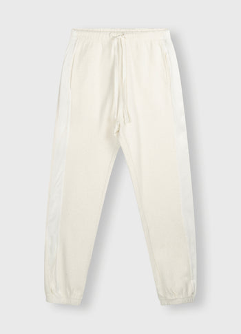 texture fleece jogger | ecru