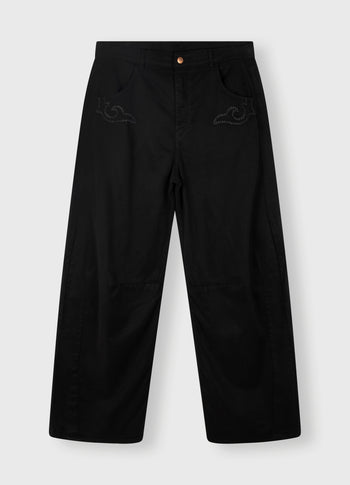 horse riding pants tencel | black