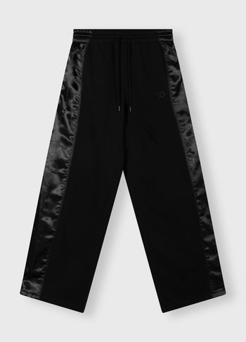 western jogger satin | black