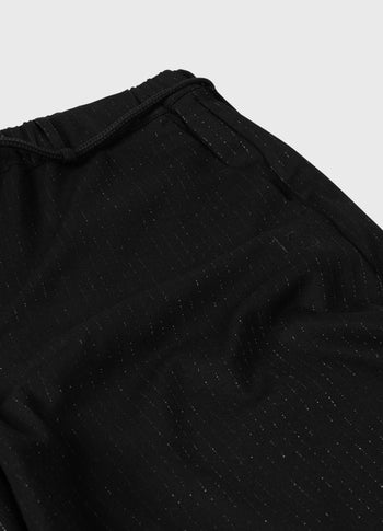 super wide pants pinstripe | black