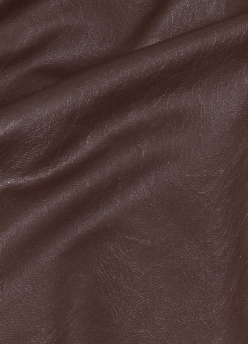 soft PU western pants | deep wine