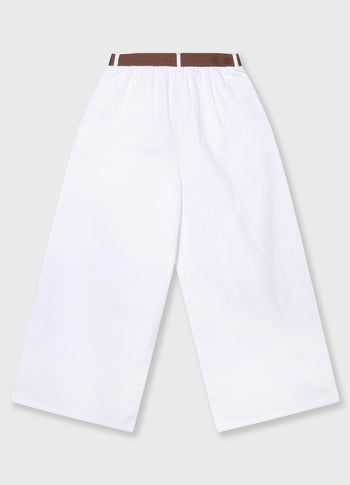wide pants twill | optic white