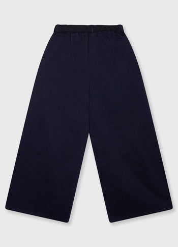 wide pants twill | dark navy
