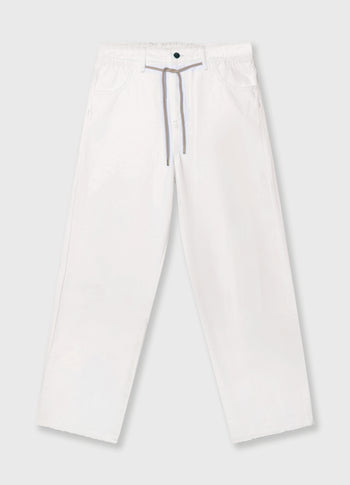 straight leg pants twill | optic white