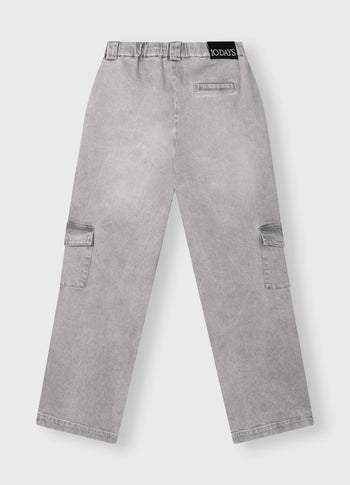 cargo pants flowy denim | grey wash